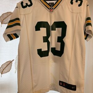 NFL White Jersey with Team Badge and Gold Trim
